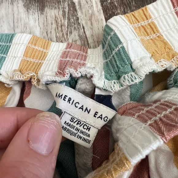 AMERICAN EAGLE Striped Multicolor Women's Shorts - Picture 2 of 5